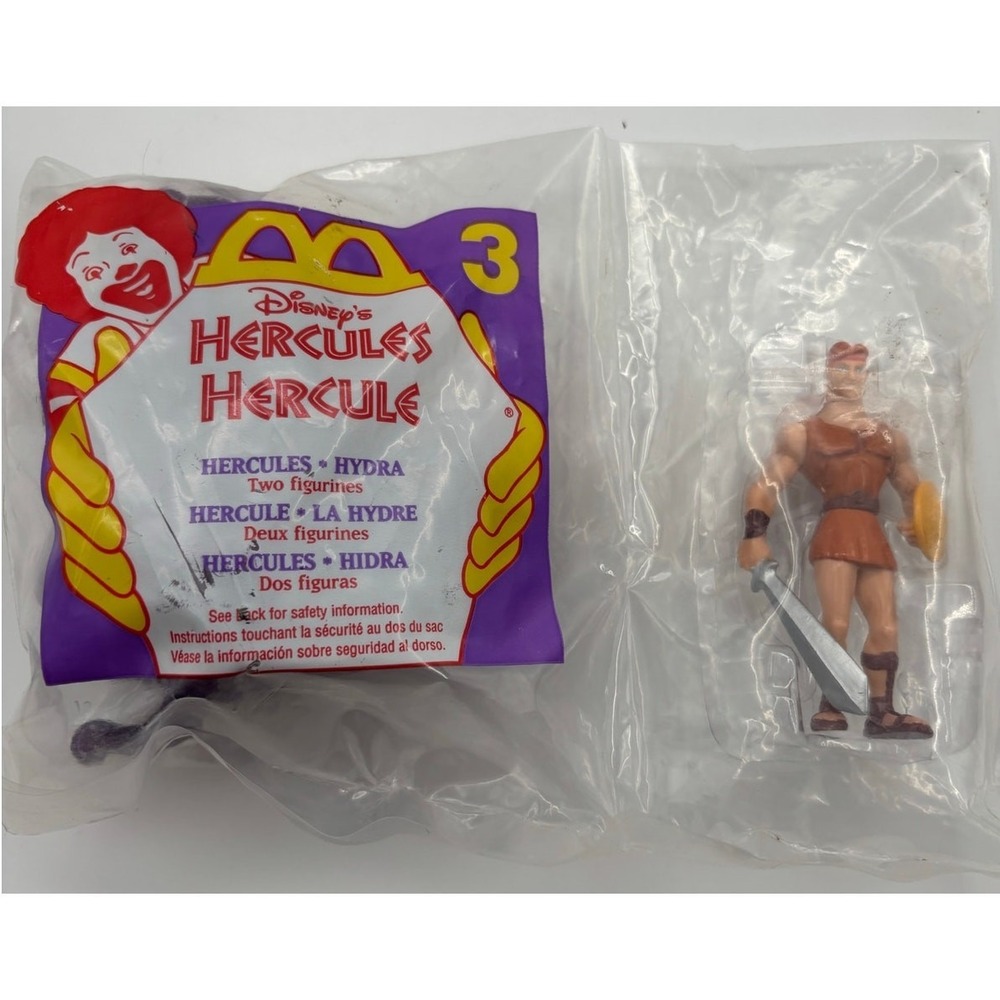 1996 Disney Hercules McDonald's Happy Meal Toy #3 HERCULES/HYDRA- Sealed